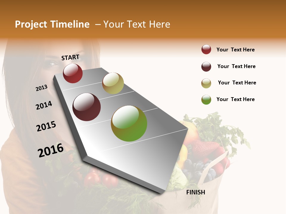 Mall Hand Hold PowerPoint Template
