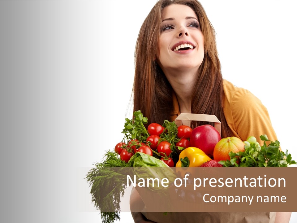 Portrait Grape Background PowerPoint Template