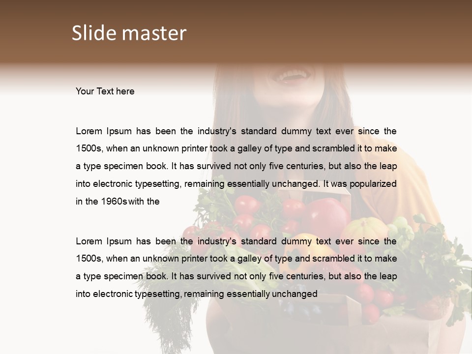 Portrait Grape Background PowerPoint Template