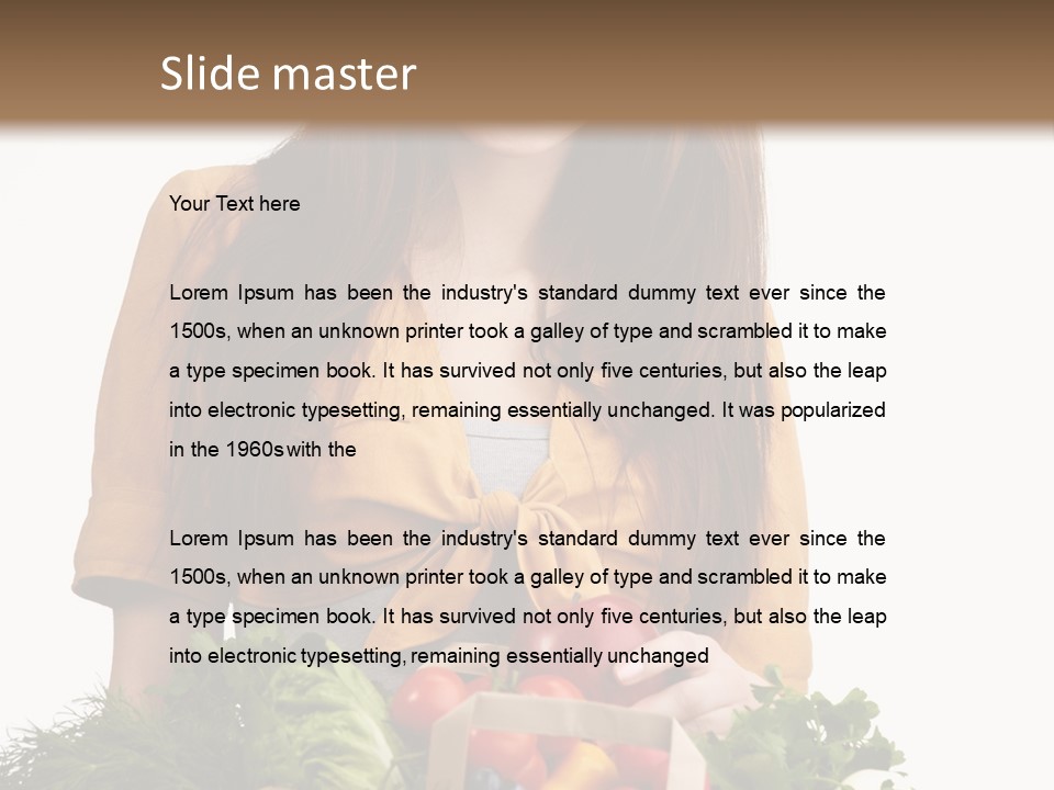 Vegetable Bag Young PowerPoint Template