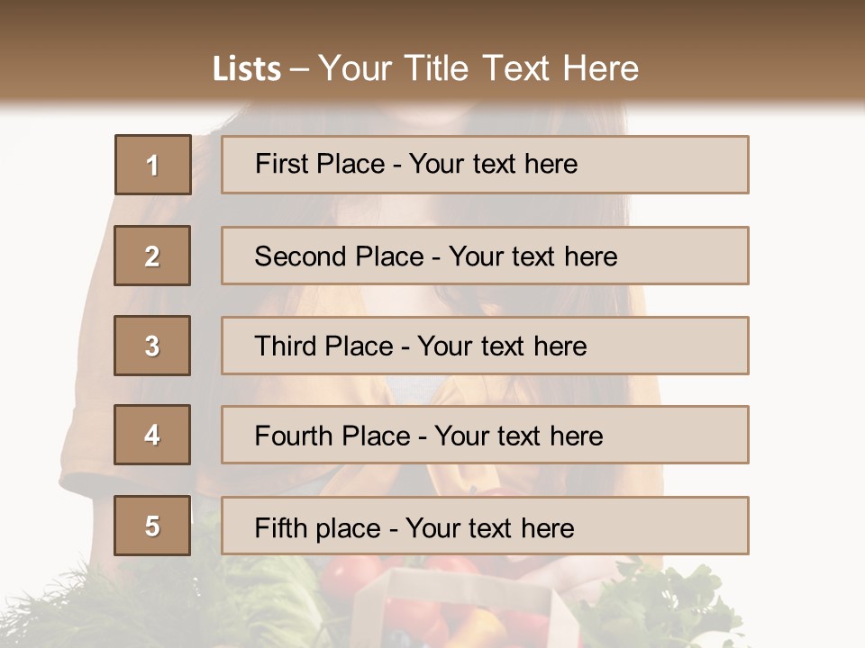 Vegetable Bag Young PowerPoint Template
