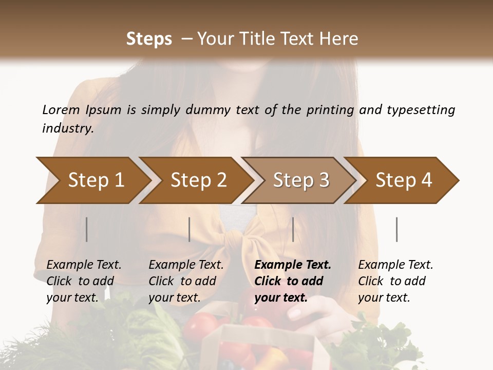 Vegetable Bag Young PowerPoint Template