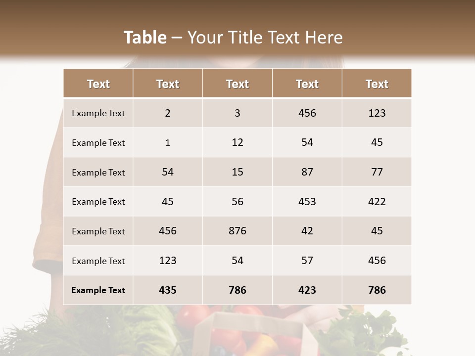 Vegetable Bag Young PowerPoint Template