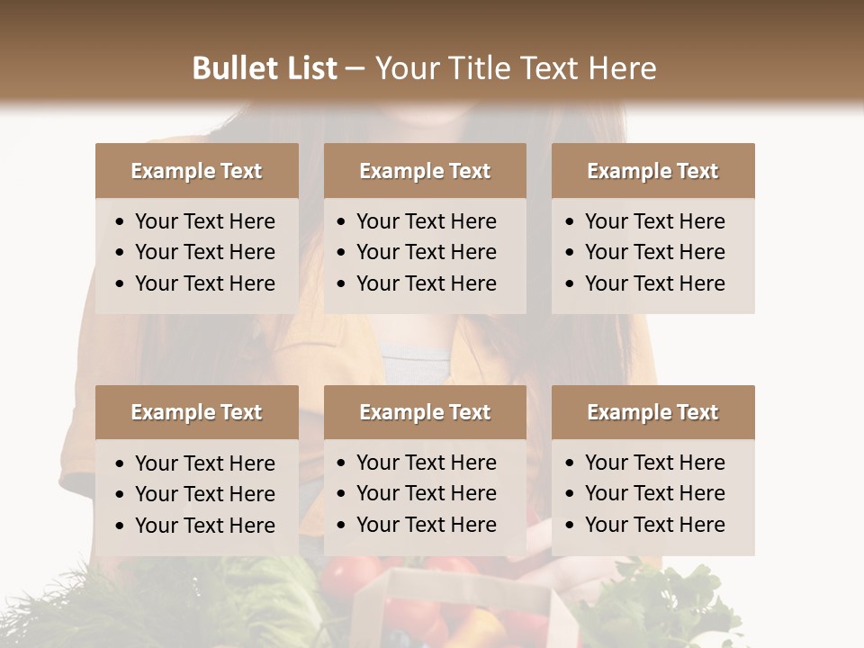 Vegetable Bag Young PowerPoint Template