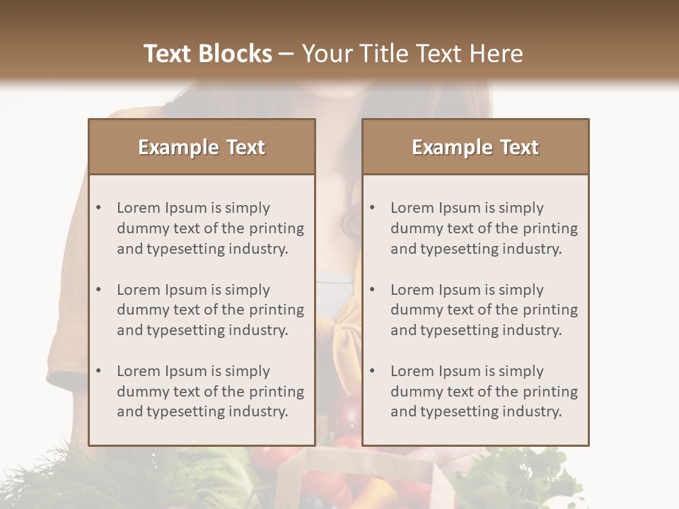 Vegetable Bag Young PowerPoint Template