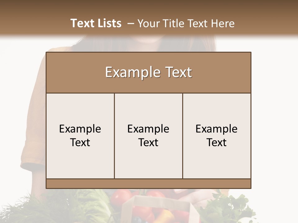 Vegetable Bag Young PowerPoint Template