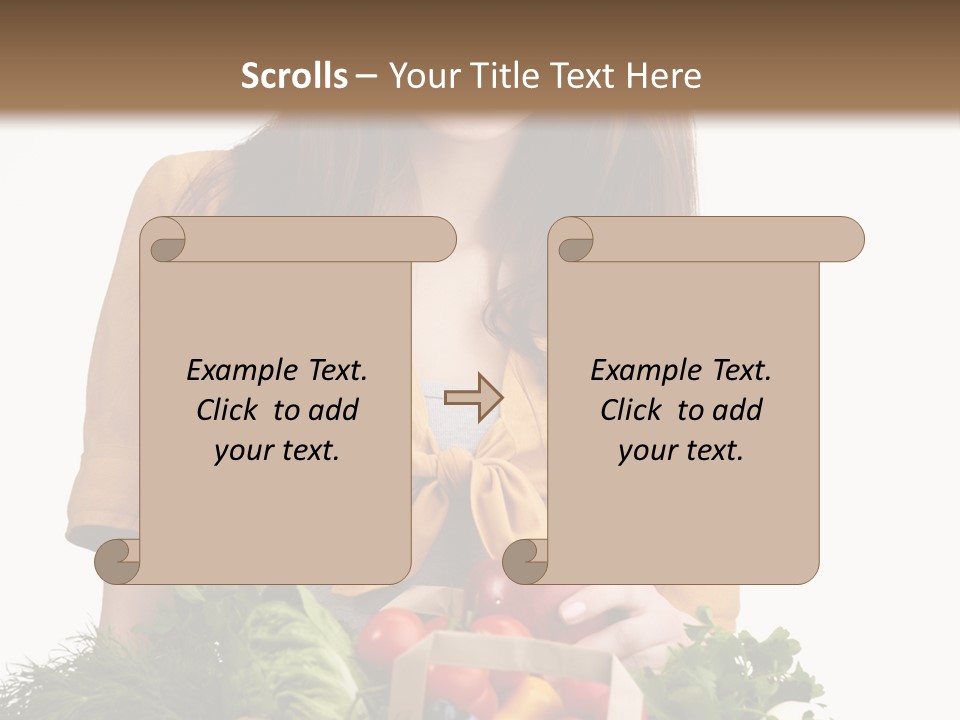 Vegetable Bag Young PowerPoint Template