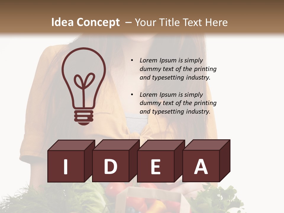 Vegetable Bag Young PowerPoint Template