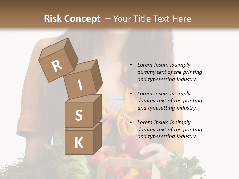 Vegetable Bag Young PowerPoint Template