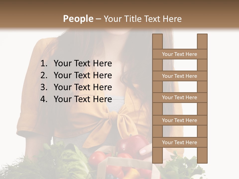 Vegetable Bag Young PowerPoint Template