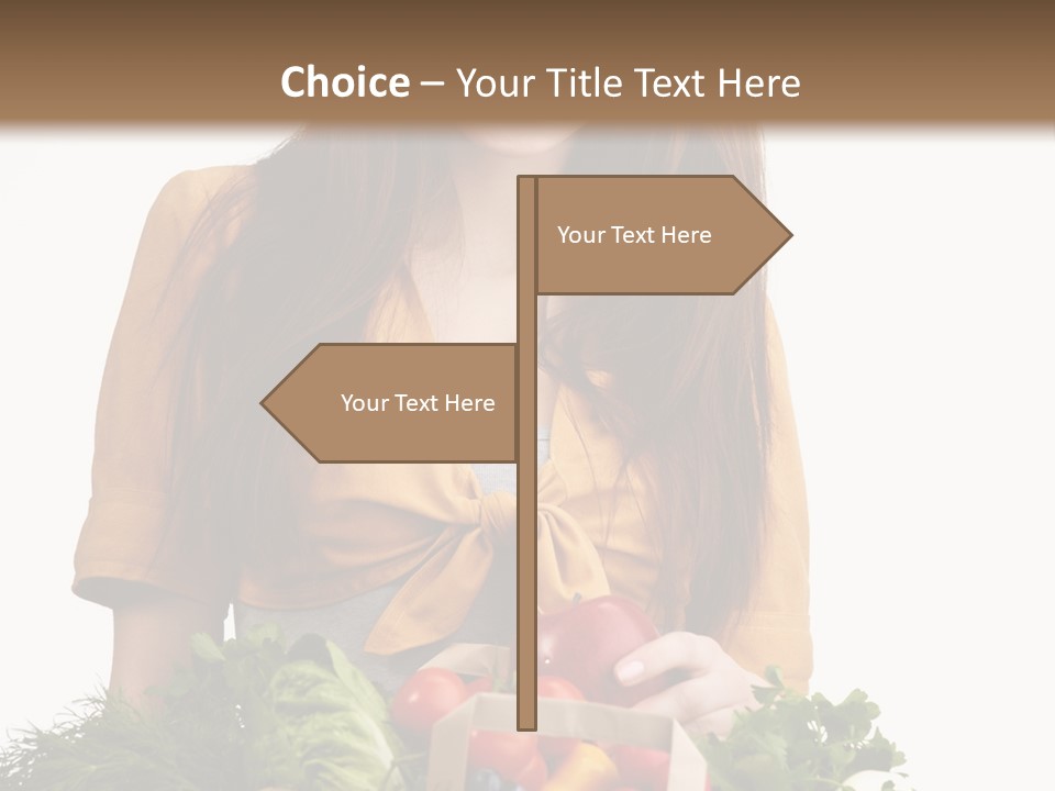 Vegetable Bag Young PowerPoint Template