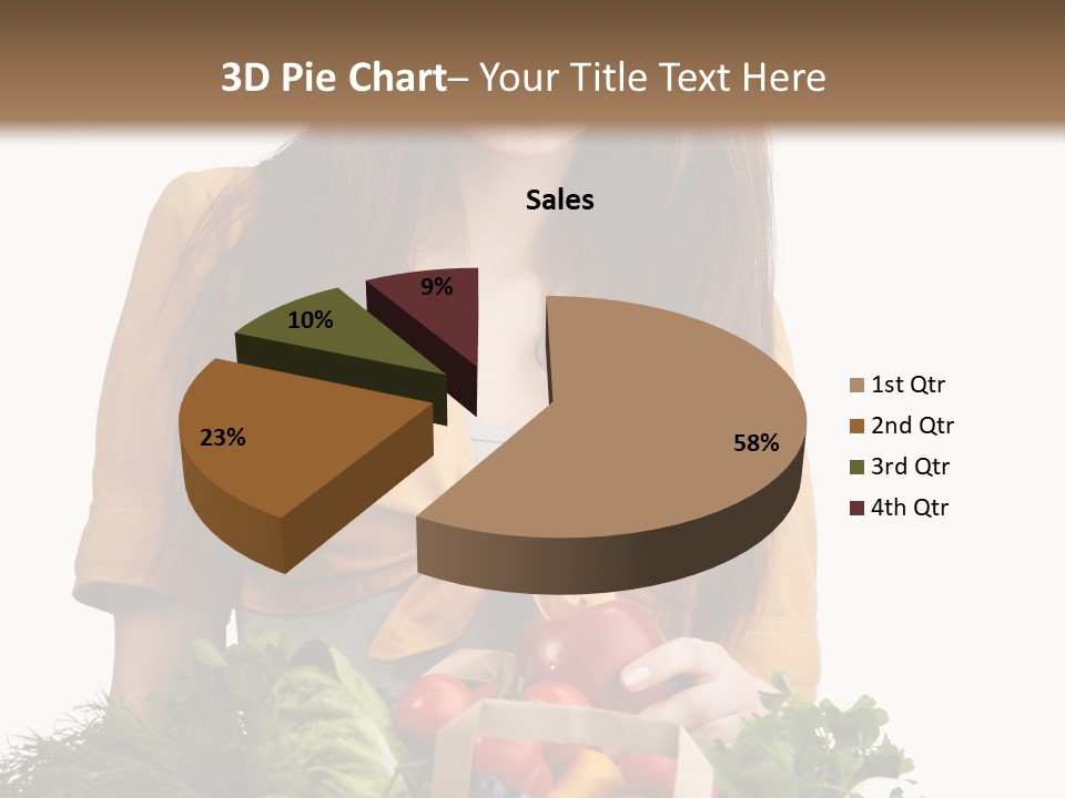 Vegetable Bag Young PowerPoint Template