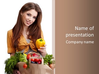 Isolated Paper Female PowerPoint Template