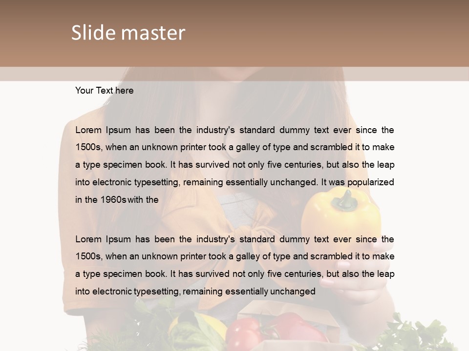 Isolated Paper Female PowerPoint Template