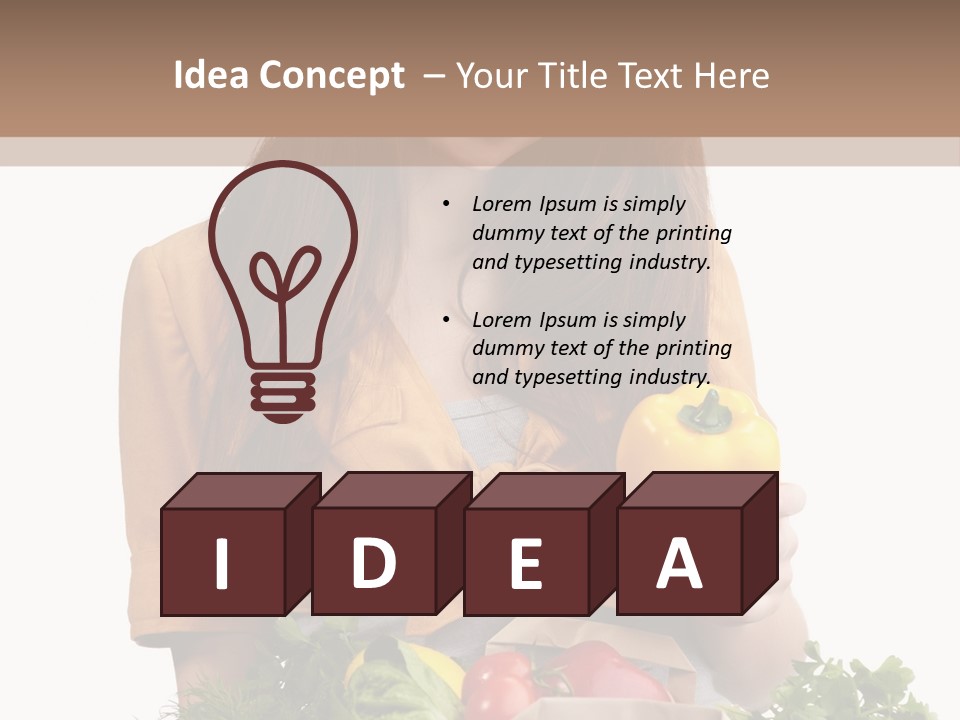Isolated Paper Female PowerPoint Template