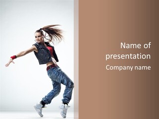 Action Human Breakdance PowerPoint Template