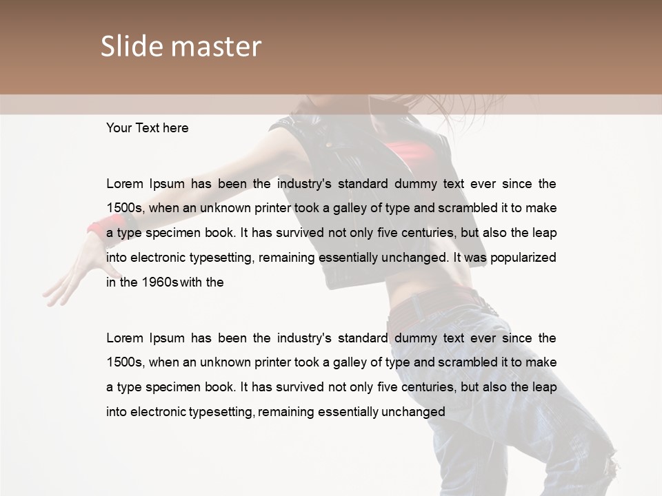Action Human Breakdance PowerPoint Template