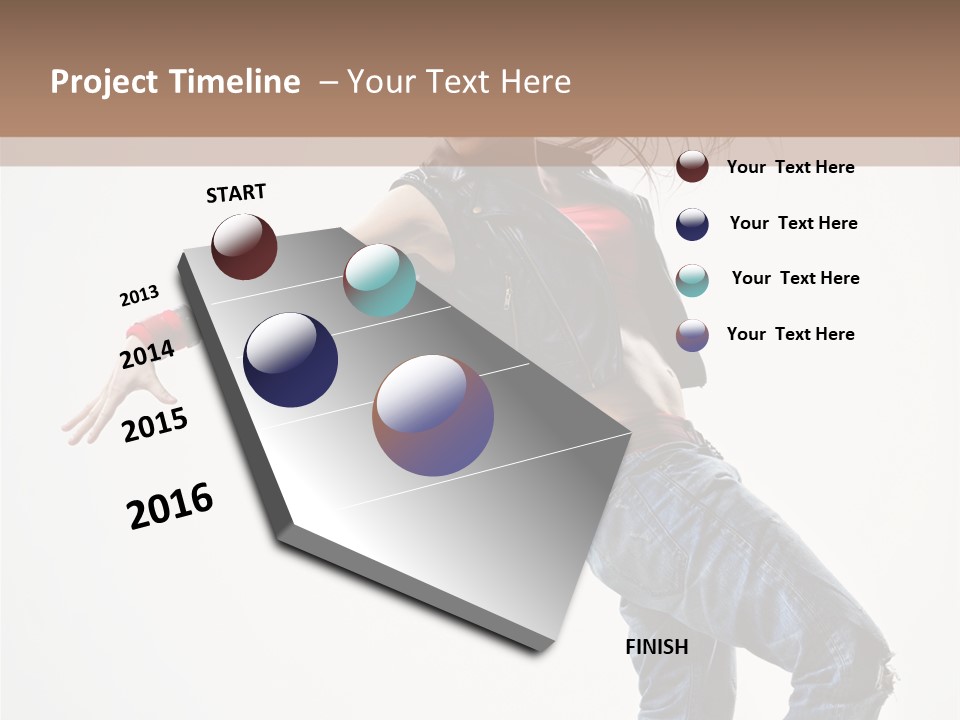 Action Human Breakdance PowerPoint Template