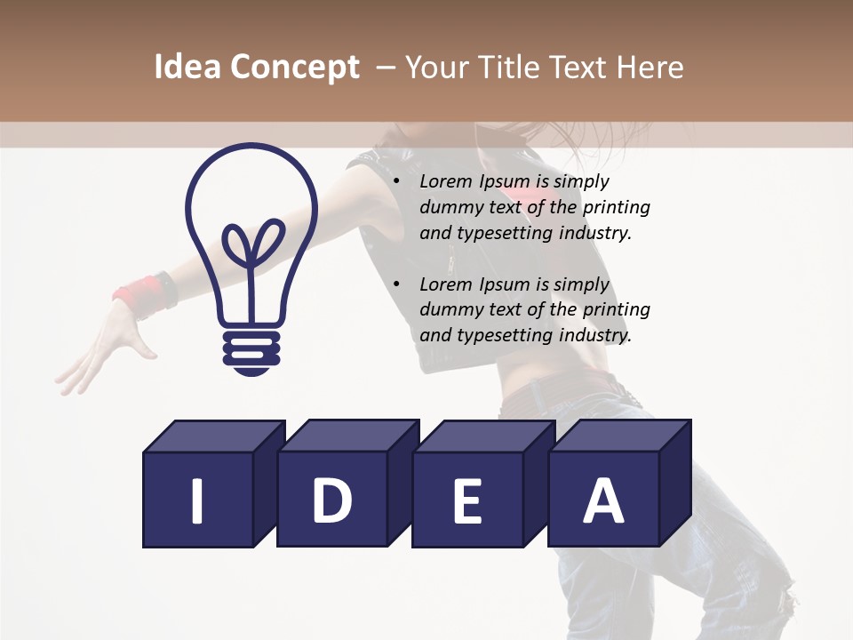 Action Human Breakdance PowerPoint Template