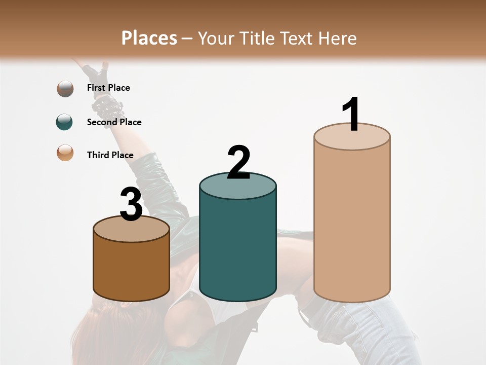 Female Dance Cool PowerPoint Template