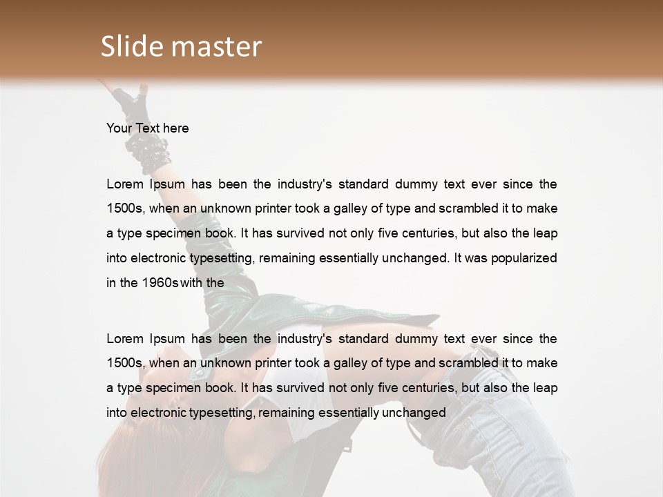 Female Dance Cool PowerPoint Template