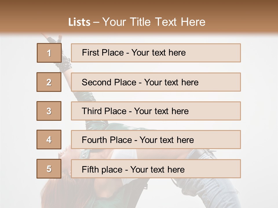 Female Dance Cool PowerPoint Template