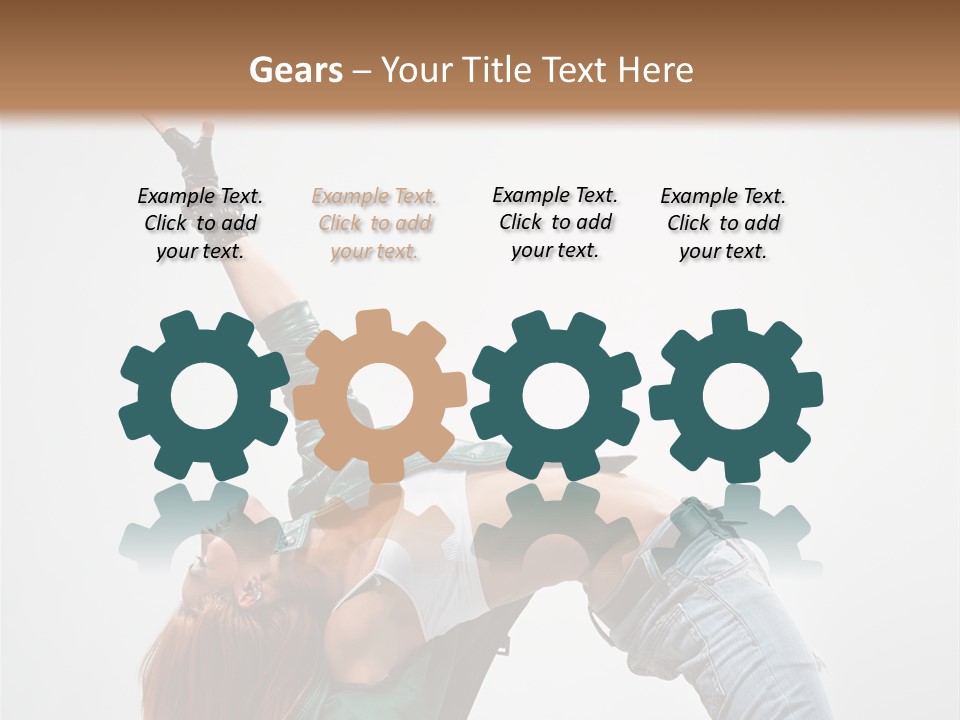 Female Dance Cool PowerPoint Template