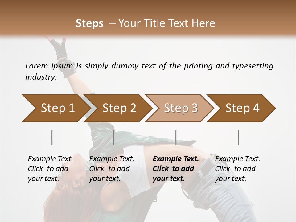 Female Dance Cool PowerPoint Template