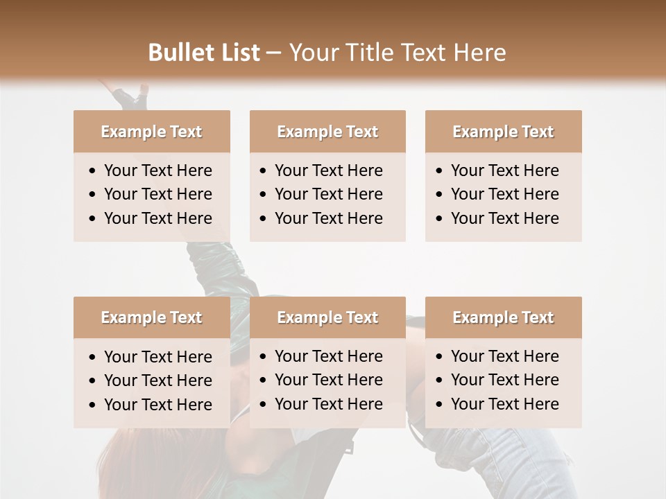 Female Dance Cool PowerPoint Template