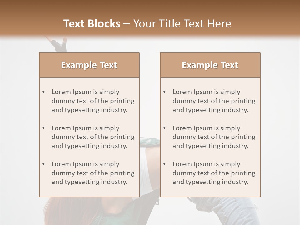 Female Dance Cool PowerPoint Template