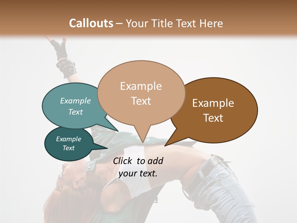 Female Dance Cool PowerPoint Template