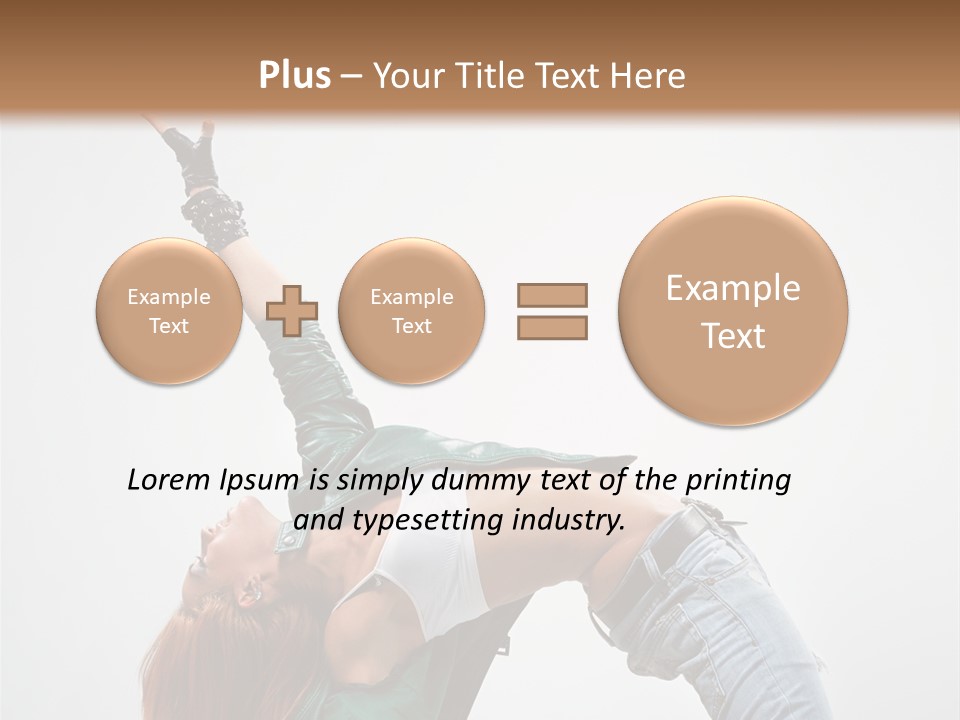 Female Dance Cool PowerPoint Template