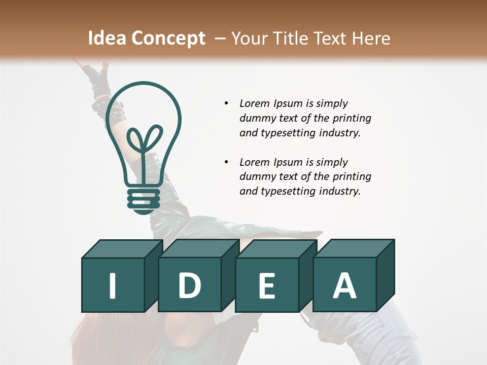 Female Dance Cool PowerPoint Template