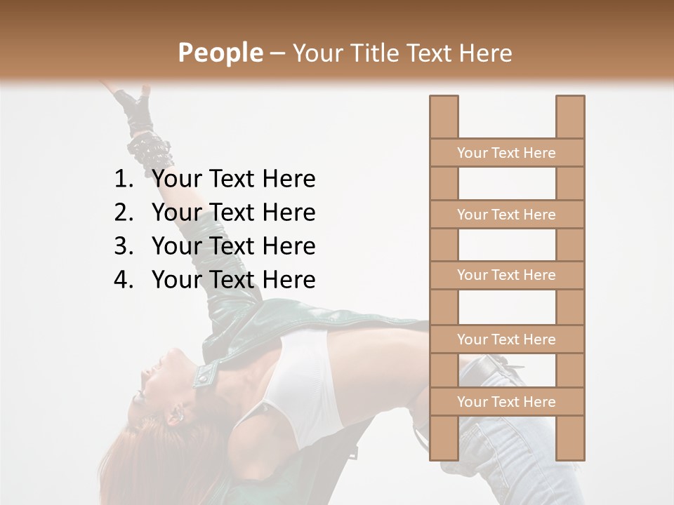 Female Dance Cool PowerPoint Template