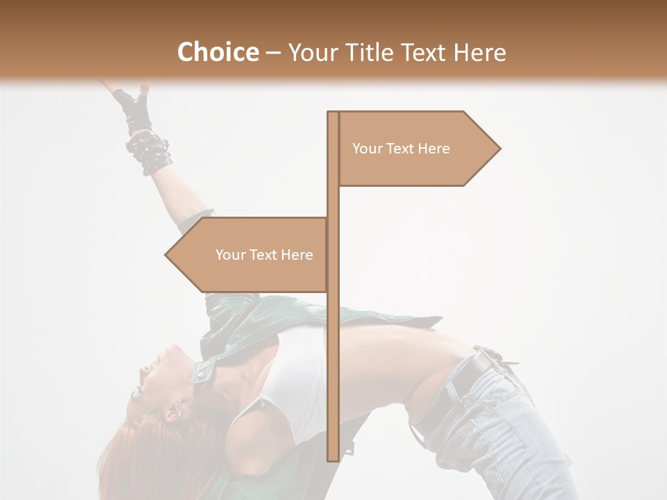 Female Dance Cool PowerPoint Template