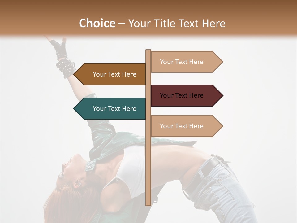 Female Dance Cool PowerPoint Template