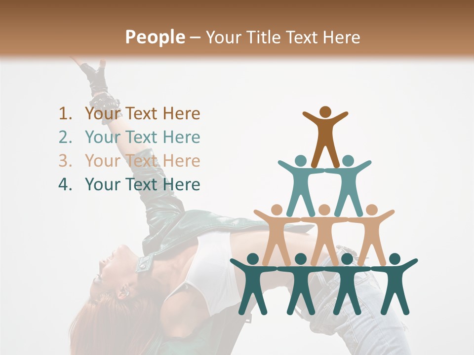 Female Dance Cool PowerPoint Template