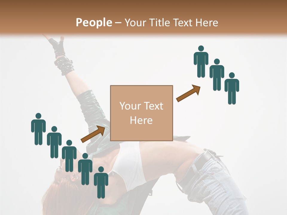 Female Dance Cool PowerPoint Template