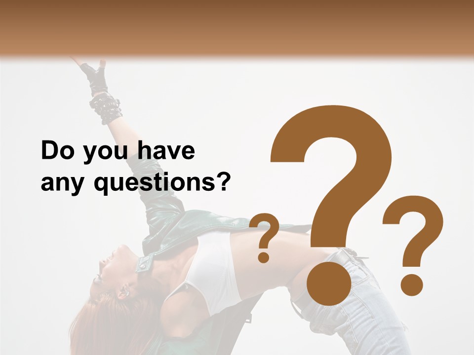 Female Dance Cool PowerPoint Template