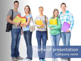 Study Class Girl PowerPoint Template