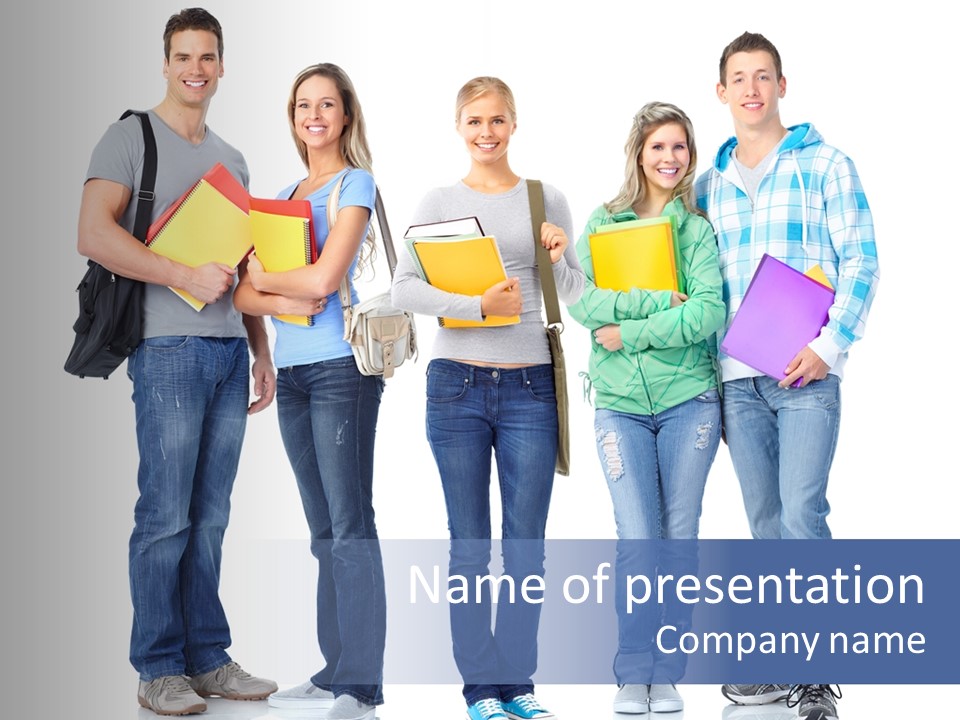 Study Class Girl PowerPoint Template