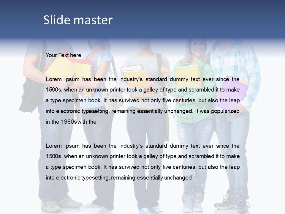 Study Class Girl PowerPoint Template