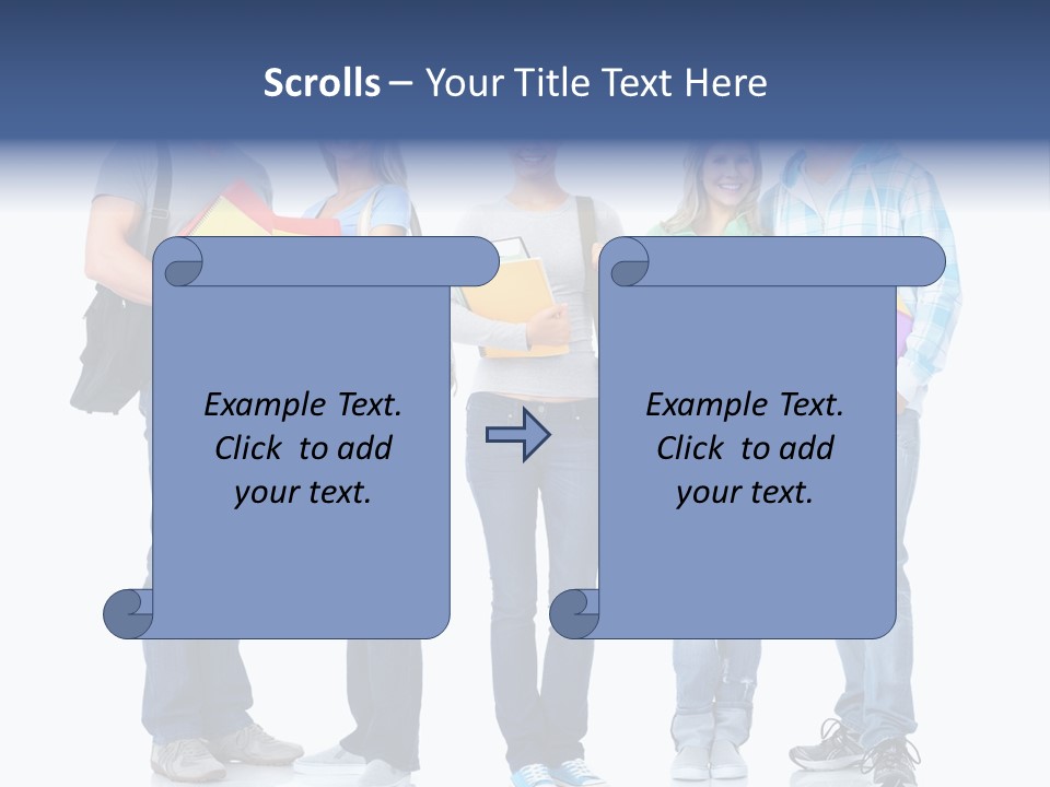 Study Class Girl PowerPoint Template