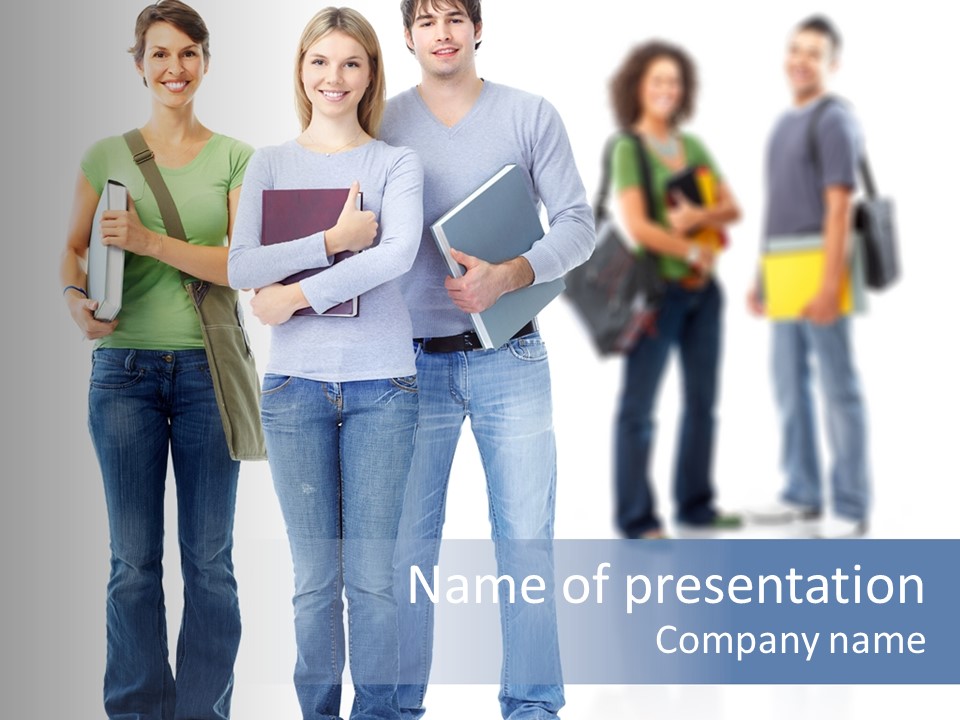 Woman Isolated Background PowerPoint Template