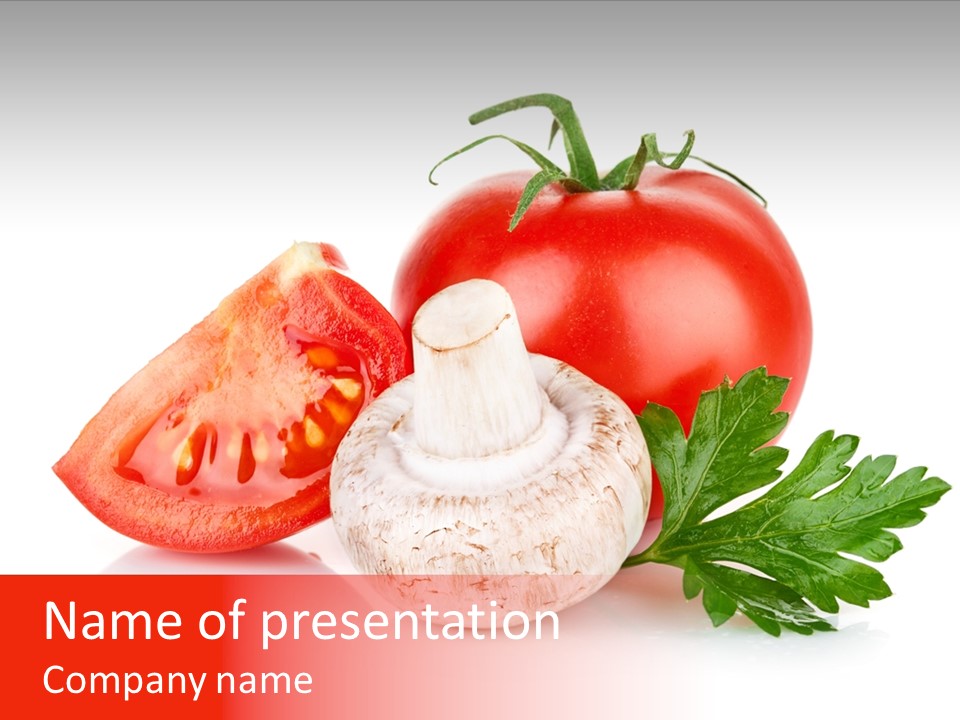Red Parsley Isolated PowerPoint Template
