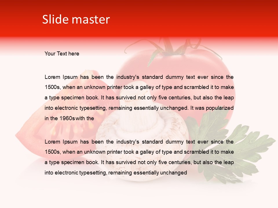 Red Parsley Isolated PowerPoint Template