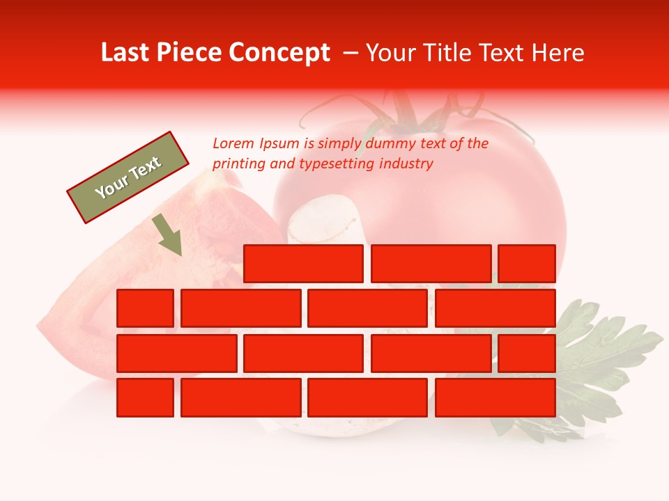 Red Parsley Isolated PowerPoint Template