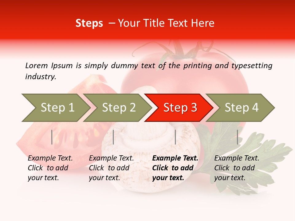 Red Parsley Isolated PowerPoint Template