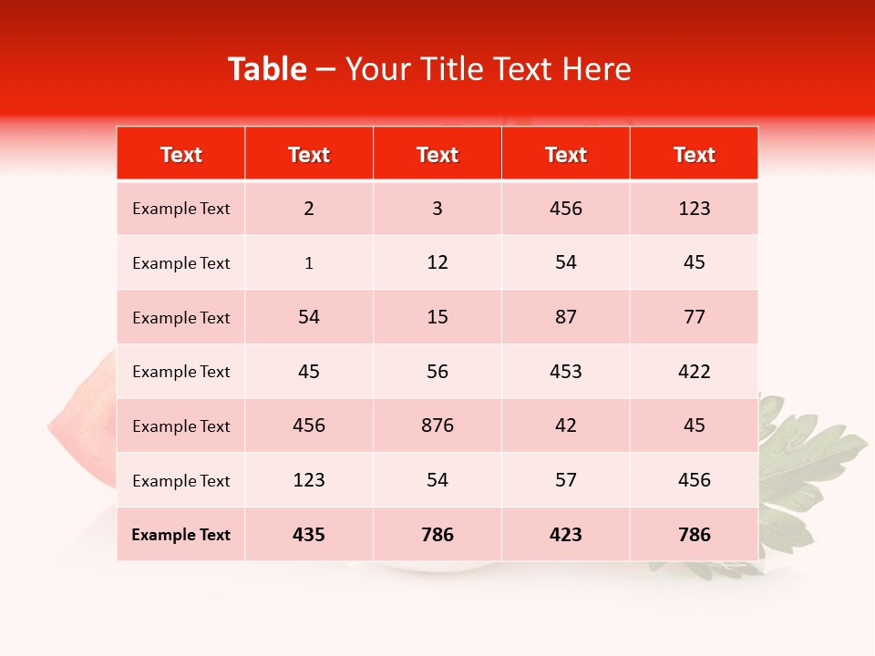 Red Parsley Isolated PowerPoint Template
