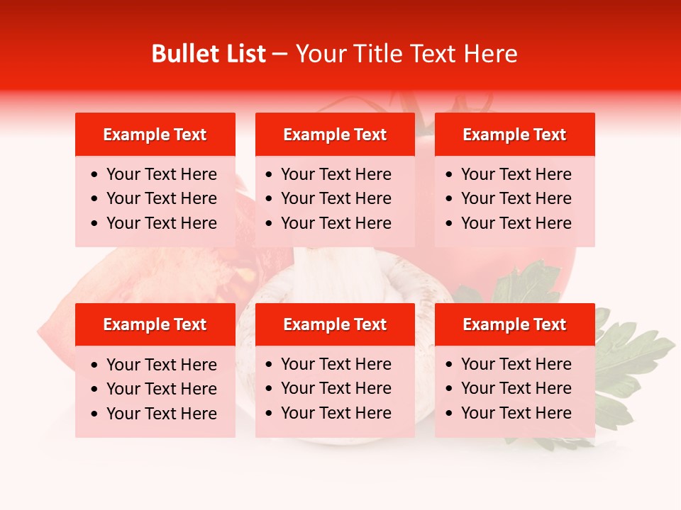 Red Parsley Isolated PowerPoint Template